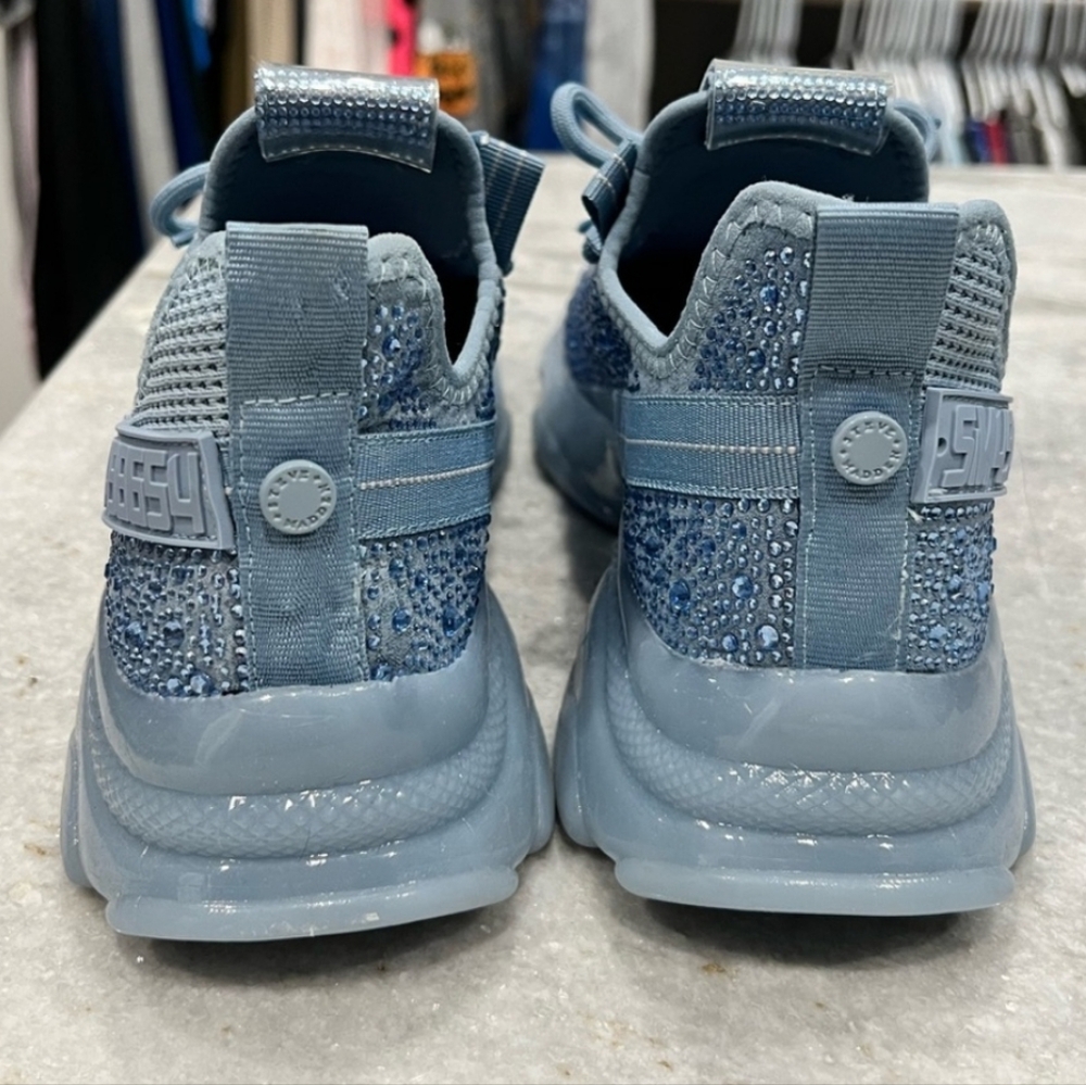 Steve Madden Maxima Blue Crystal Sneakers, Women's 10M - Picture 6 of 8